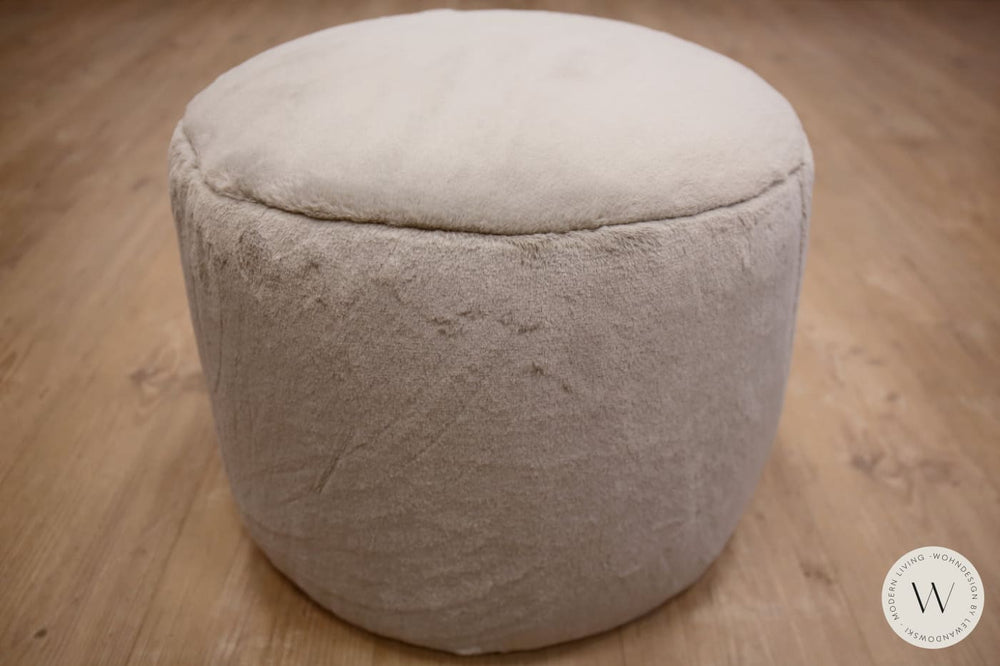1x Dreh- & Schaukelsessel Modell Donna inkl. Hocker in Stoff Fuzzy Bullfrog