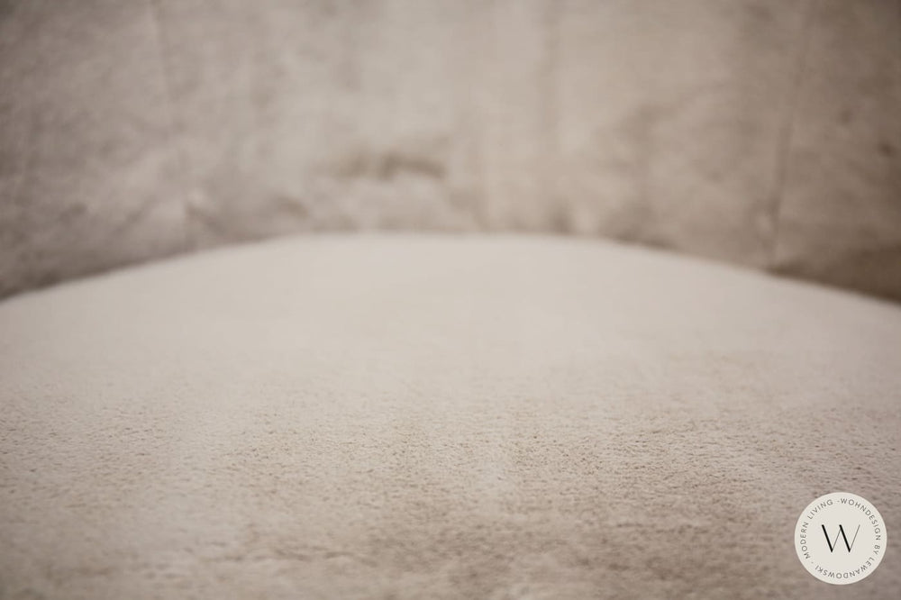 1x Dreh- & Schaukelsessel Modell Donna inkl. Hocker in Stoff Fuzzy Bullfrog