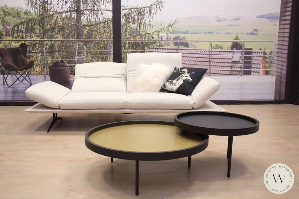 2-Satz Couchtisch Modell H630 in Gold/Schwarz Ronald Schmitt