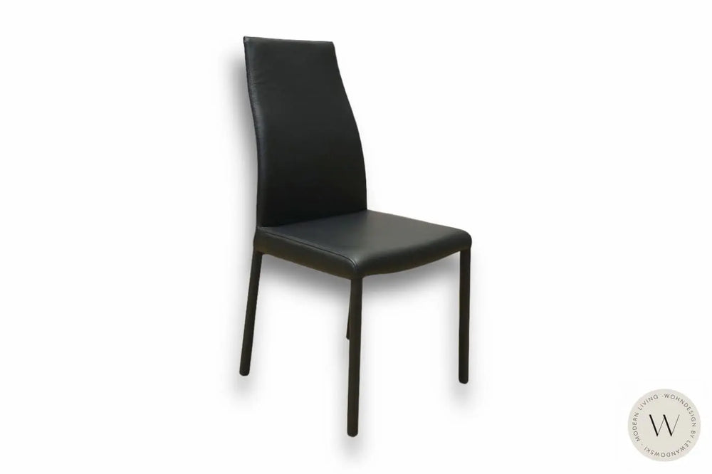 4 Stühle Modell Blitz Plus in Leder nero Ozzio®Italia
