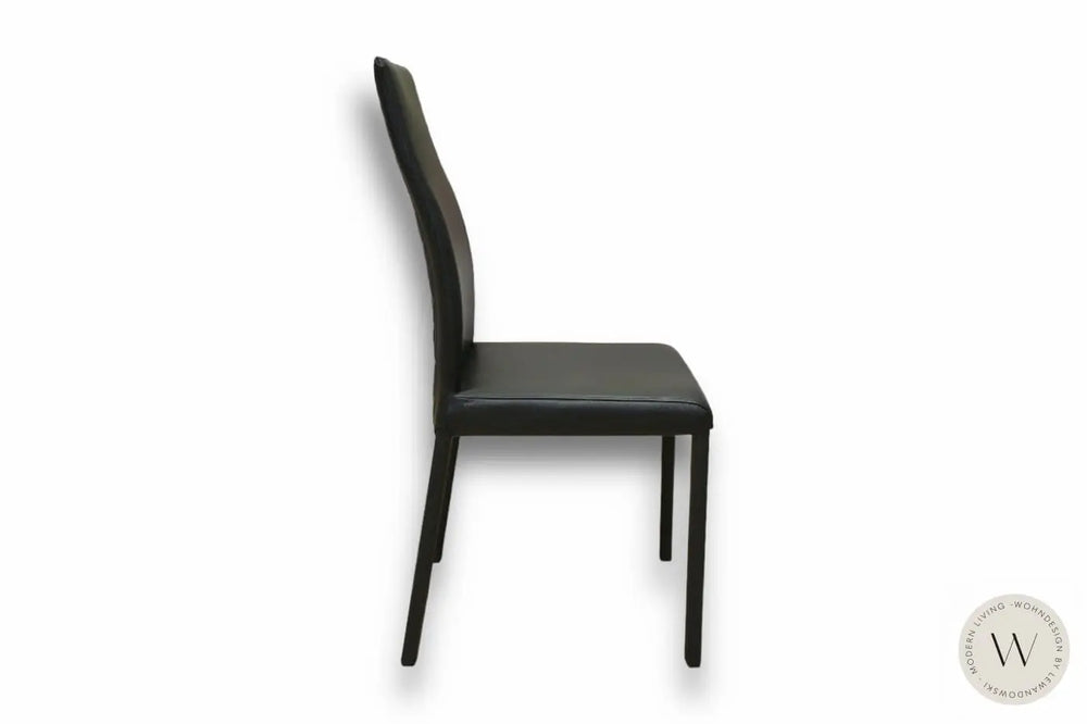 4 Stühle Modell Blitz Plus in Leder nero Ozzio®Italia