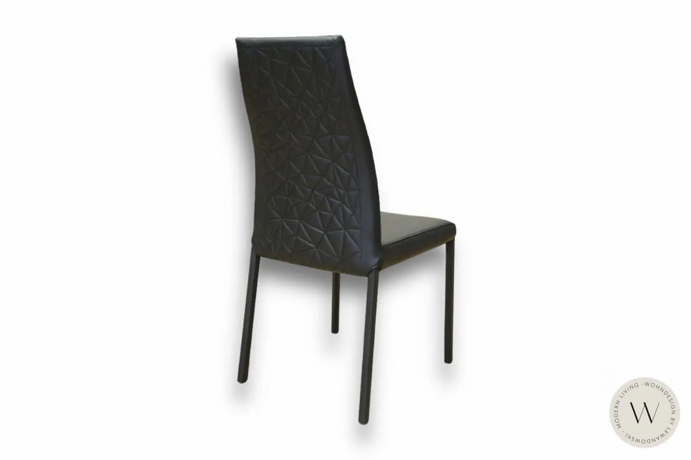4 Stühle Modell Blitz Plus in Leder nero Ozzio®Italia