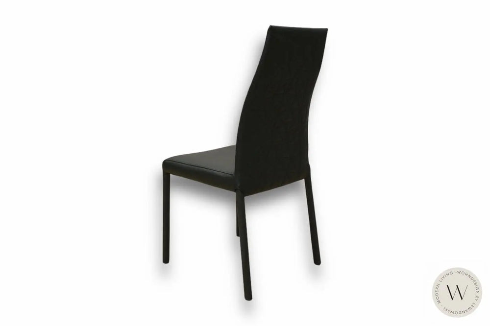 4 Stühle Modell Blitz Plus in Leder nero Ozzio®Italia