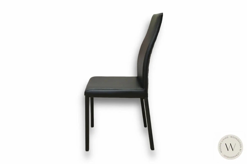 4 Stühle Modell Blitz Plus in Leder nero Ozzio®Italia