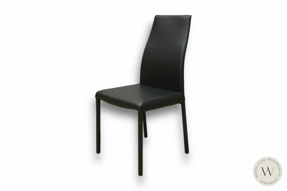 4 Stühle Modell Blitz Plus in Leder nero Ozzio®Italia