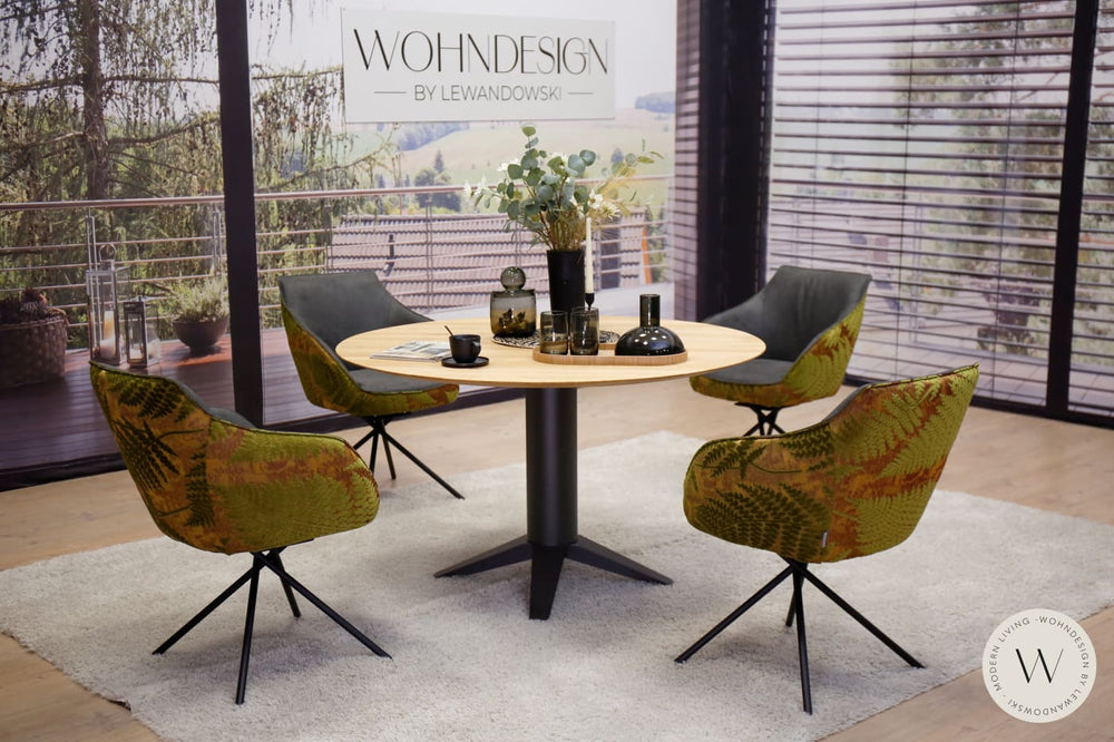 4 Esszimmerstühle Modell 1250 S7MX in Stoff Koinor