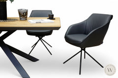 4 Esszimmerstühle Modell 1250 S9MX Leder B Bull nero Koinor