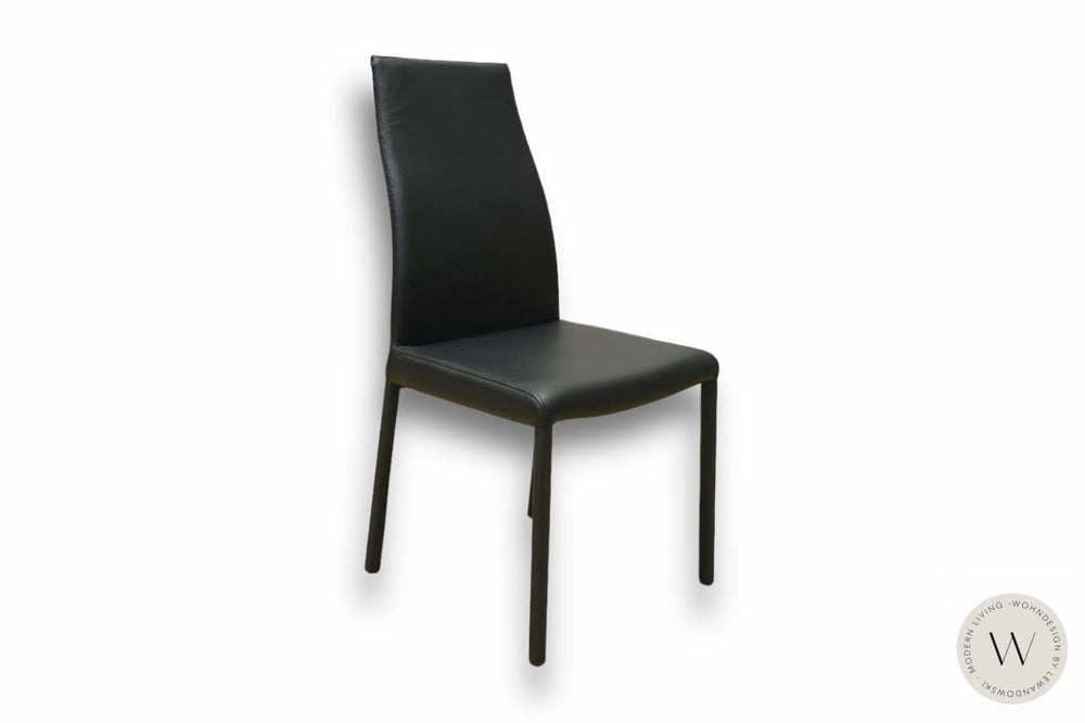 4 Stühle Modell Blitz Plus in Leder nero Ozzio®Italia