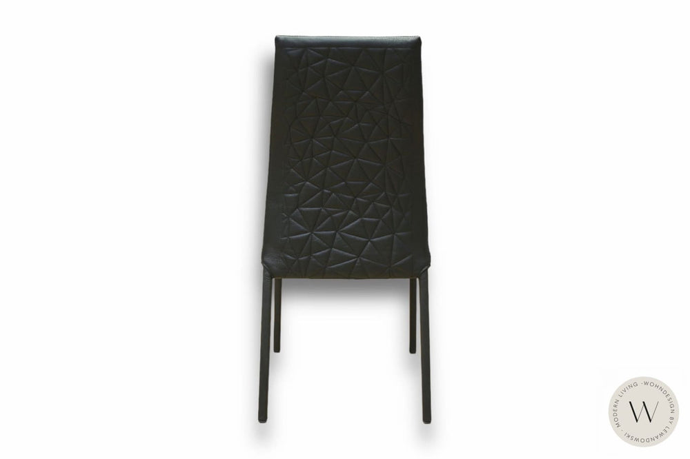4 Stühle Modell Blitz Plus in Leder nero Ozzio®Italia
