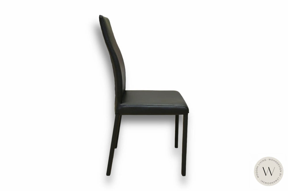 4 Stühle Modell Blitz Plus in Leder nero Ozzio®Italia
