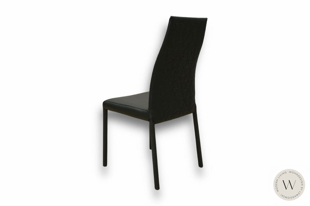 4 Stühle Modell Blitz Plus in Leder nero Ozzio®Italia