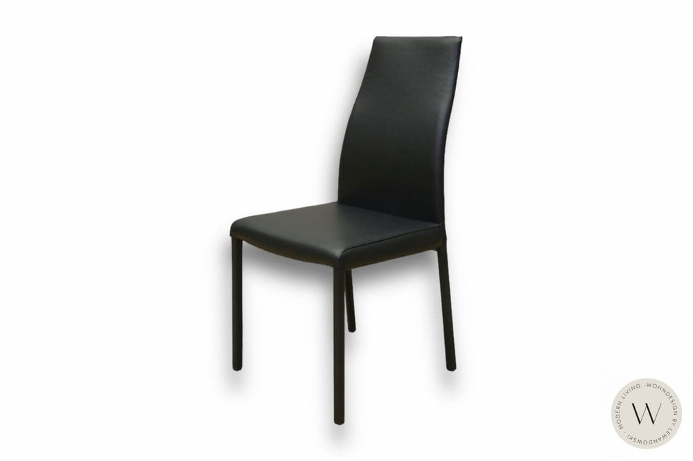 4 Stühle Modell Blitz Plus in Leder nero Ozzio®Italia