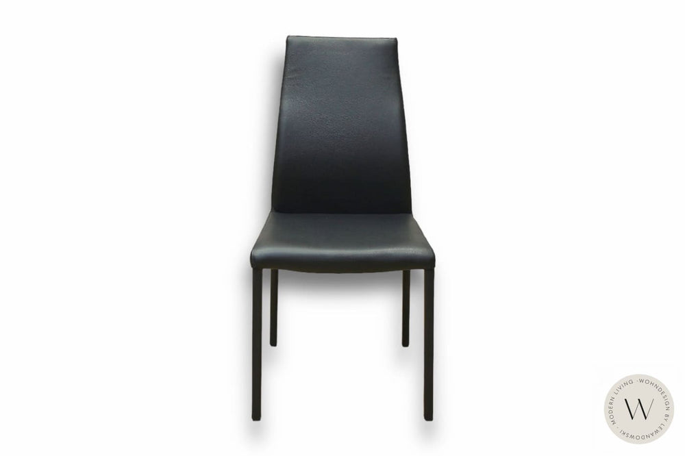 4 Stühle Modell Blitz Plus in Leder nero Ozzio®Italia