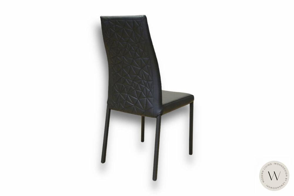 4 Stühle Modell Blitz Plus in Leder nero Ozzio®Italia