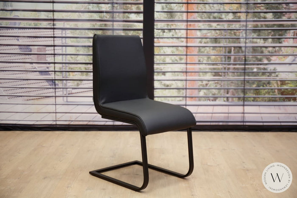 6 Esszimmerstühle Modell THEO RST 245 Leder Toledo Nero Ronald Schmitt