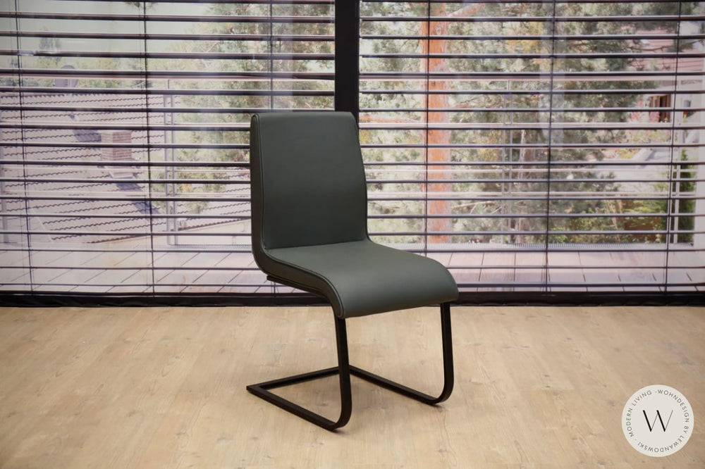 6 Esszimmerstühle Modell THEO RST 245 Leder Toledo Verde Ronald Schmitt