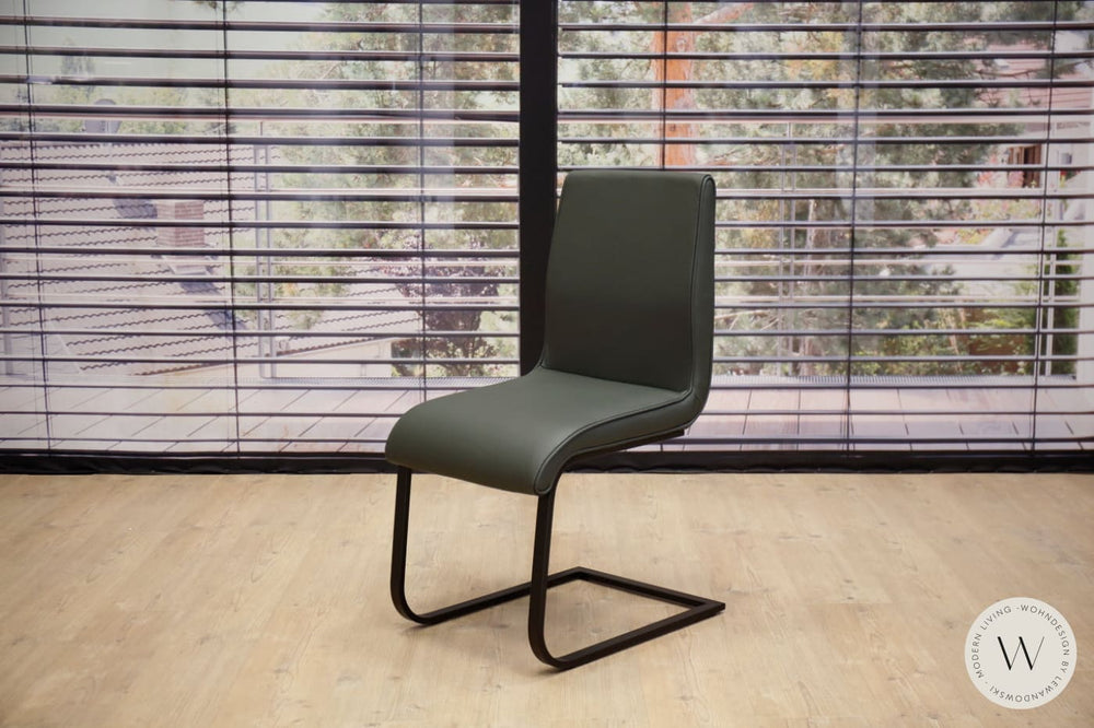 6 Esszimmerstühle Modell THEO RST 245 Leder Toledo Verde Ronald Schmitt