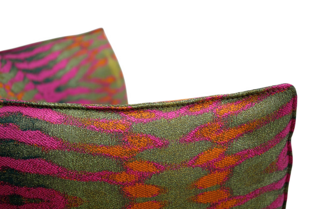 Dreh- & Schaukelsessel Marlene in Stoff Crazy Green pink