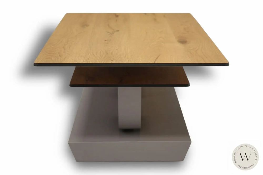 Couchtisch Modell Twist in Alt Eiche (schwenkbar) Ozzio®Italia