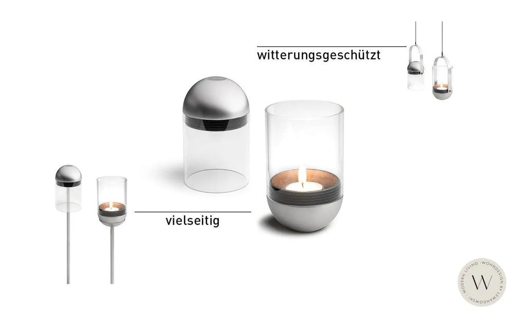 Cravity Candle Windlicht silber höfats
