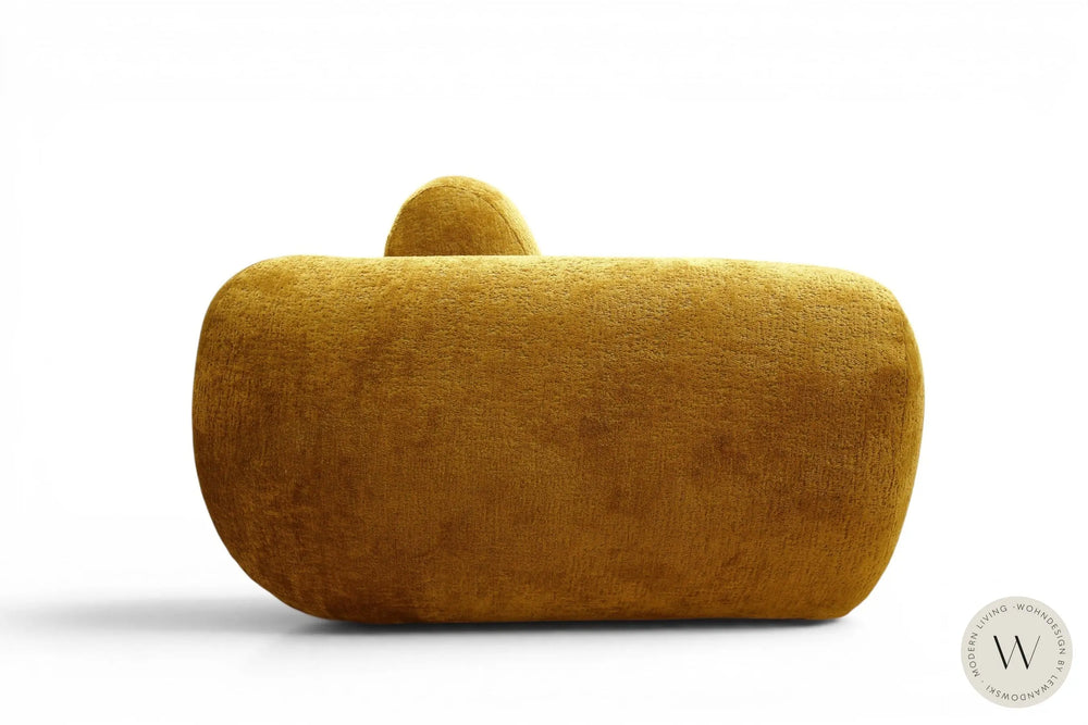 Desgin-Schlafsofa CURVI inkl. 2 Kissen in Stoff Puma Dienne Salotti