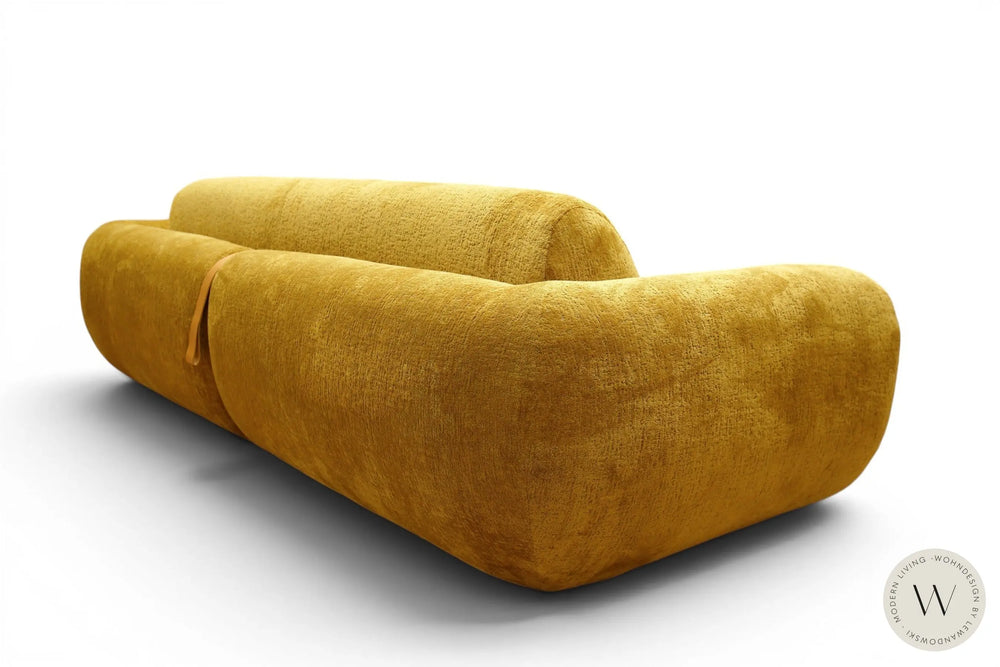 Desgin-Schlafsofa CURVI inkl. 2 Kissen in Stoff Puma Dienne Salotti