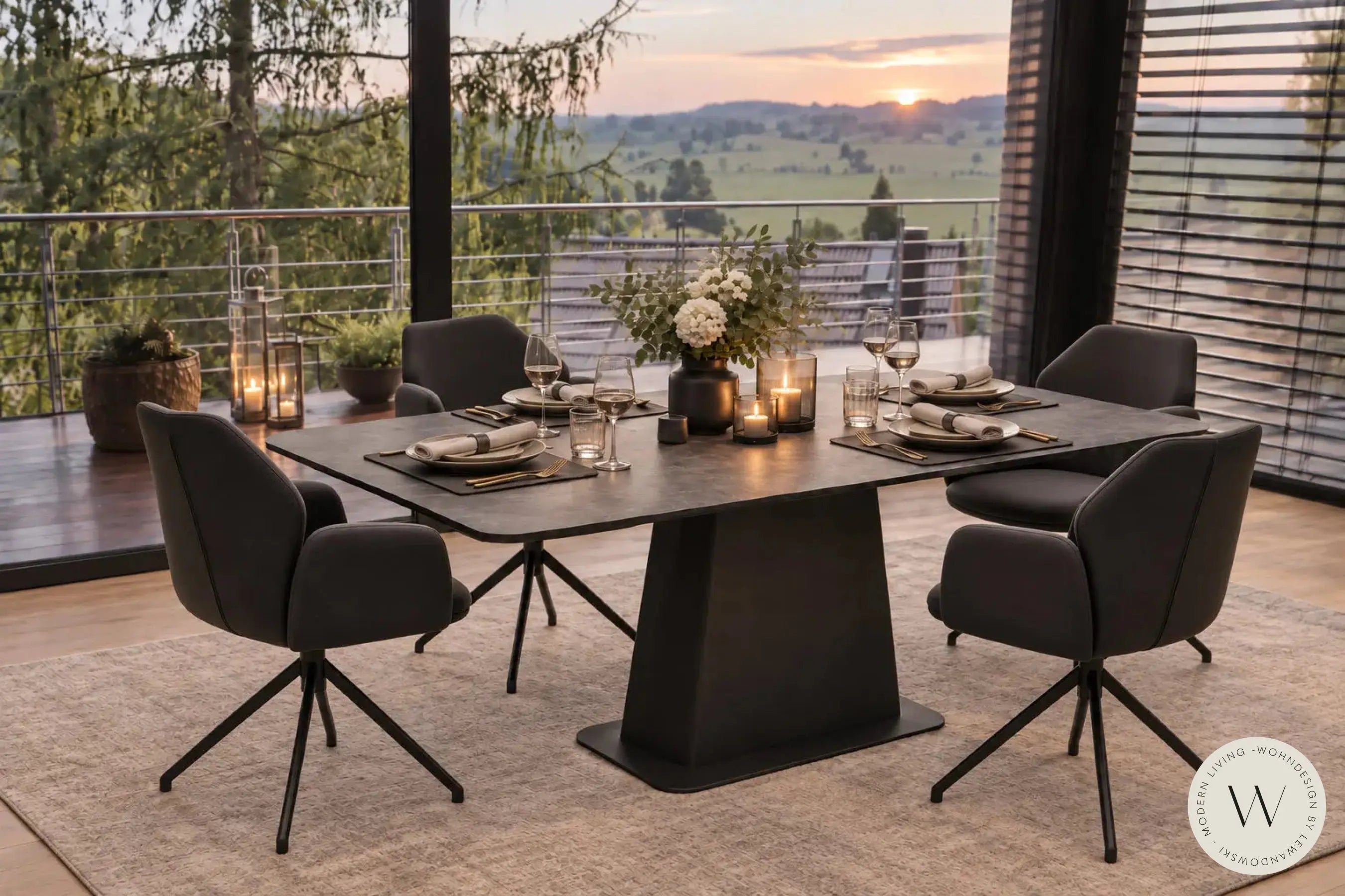 Design Esstisch marmoriert