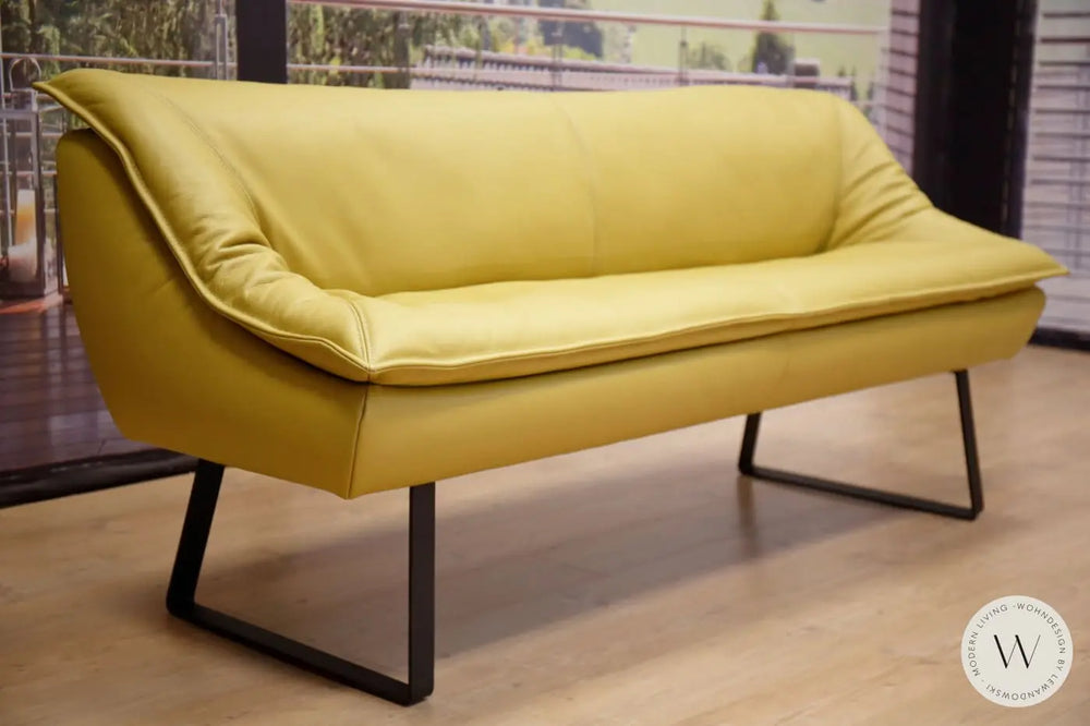 Dinnergruppe Modell Alino inkl. 4 Stühle Leder C Citrus Koinor