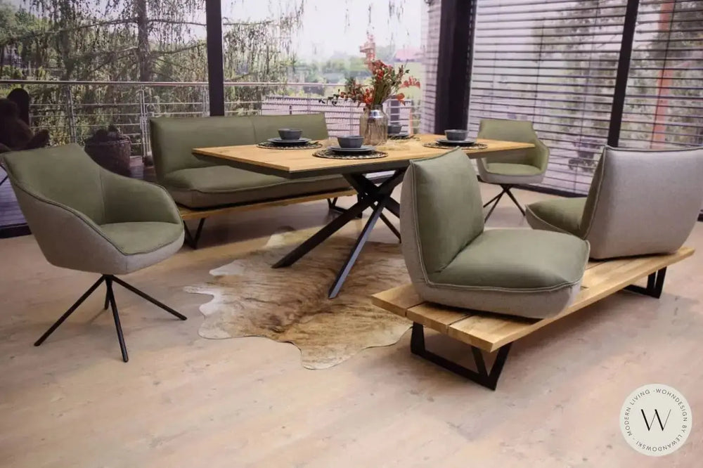 Dinnergruppe Modell Schwof Leder A India verde Koinor