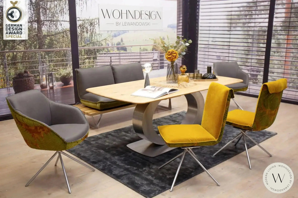 Dinnergruppe Modell Schwof in Leder- Stoffkombination Koinor