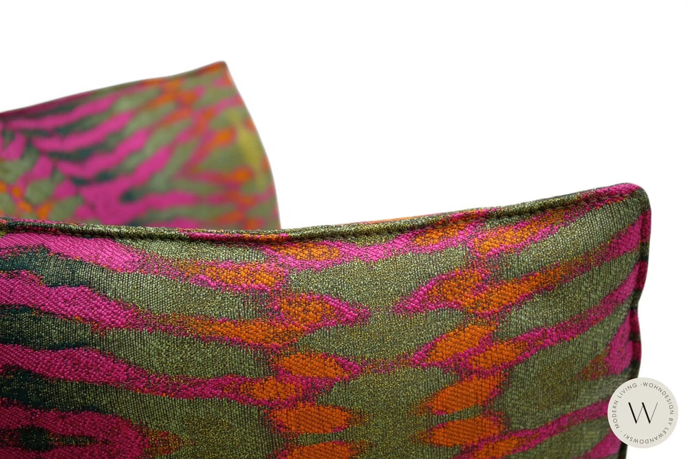 Dreh- & Schaukelsessel Marlene in Stoff Crazy Green pink Bullfrog
