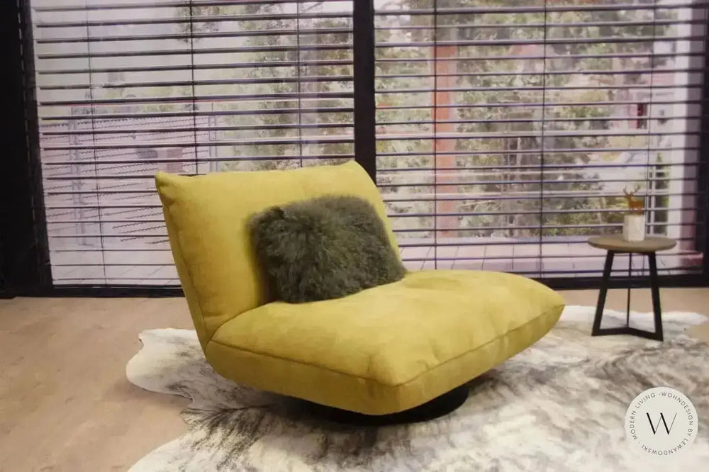 Dreh- & Schaukelsessel Modell Boogie Leder Rhino curry Bullfrog