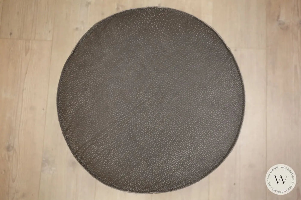 Dreh- und Schaukelsessel Donna mit Hocker in Leder Rhino elefant Bullfrog