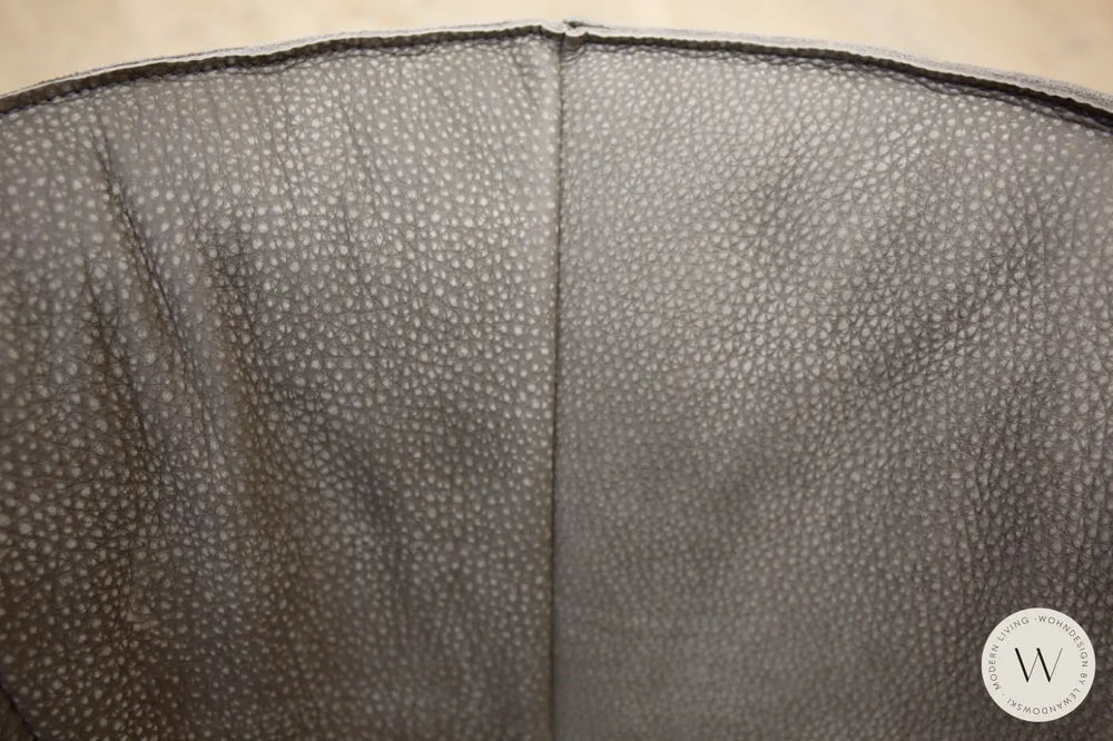 Dreh- und Schaukelsessel Donna mit Hocker in Leder Rhino elefant Bullfrog