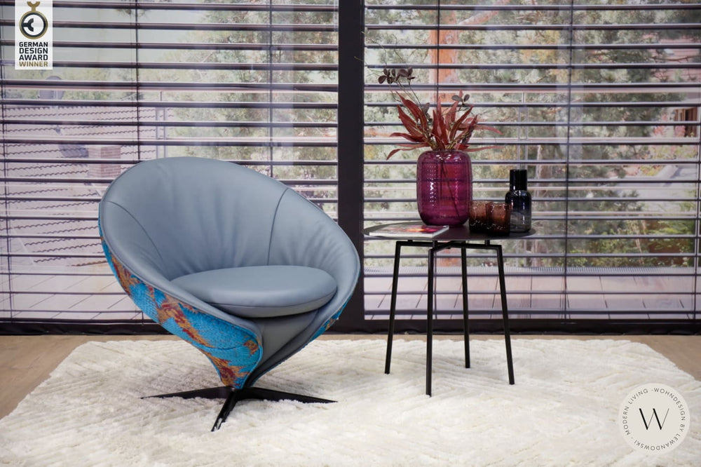 Drehsessel Impuls In Leder B Bonito Acqua Sessel