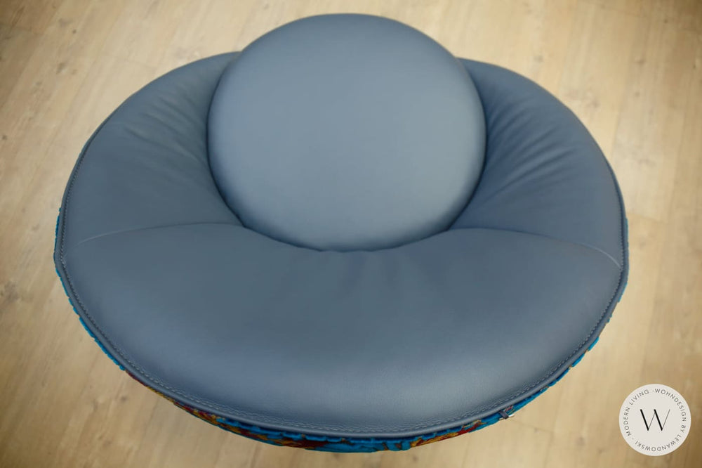 Drehsessel Impuls In Leder B Bonito Acqua Sessel