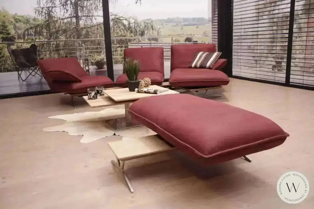 Eckgarnitur Modell Manson in Leder A India chilli Koinor