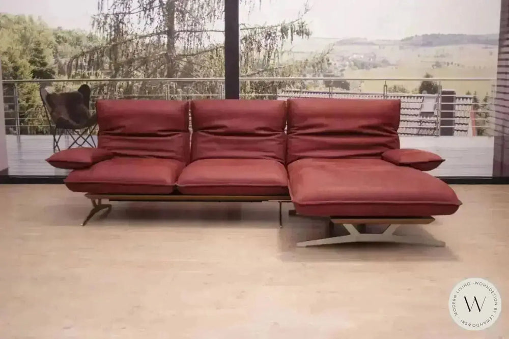 Eckgarnitur Modell Manson in Leder A India chilli Koinor