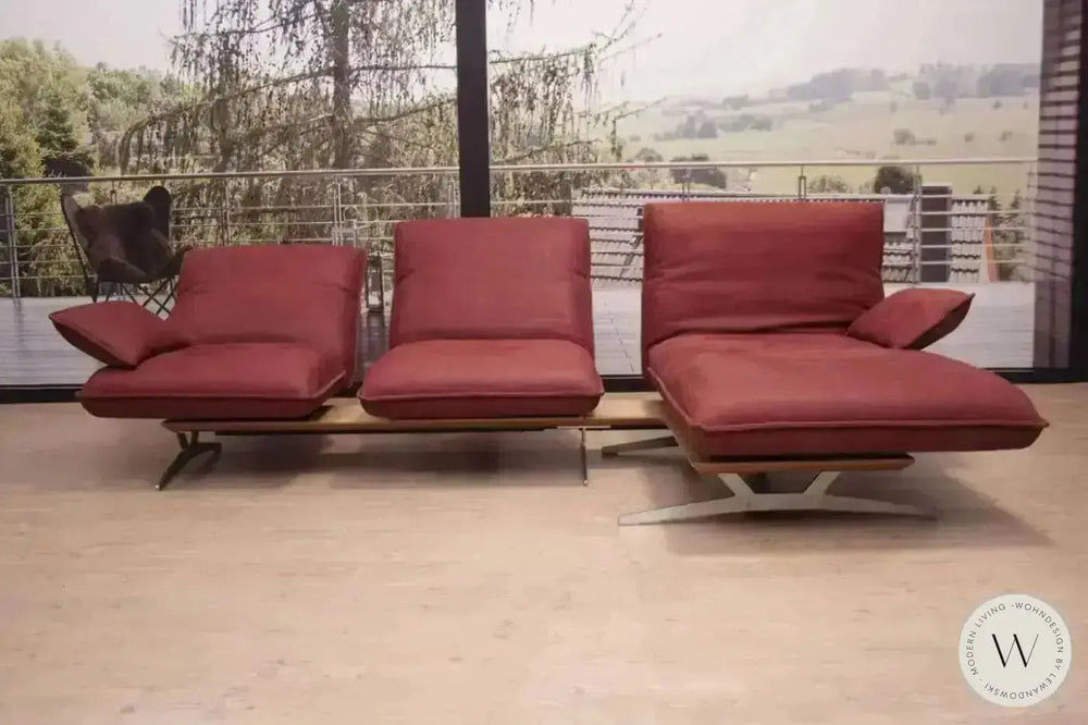 Eckgarnitur Modell Manson in Leder A India chilli Koinor