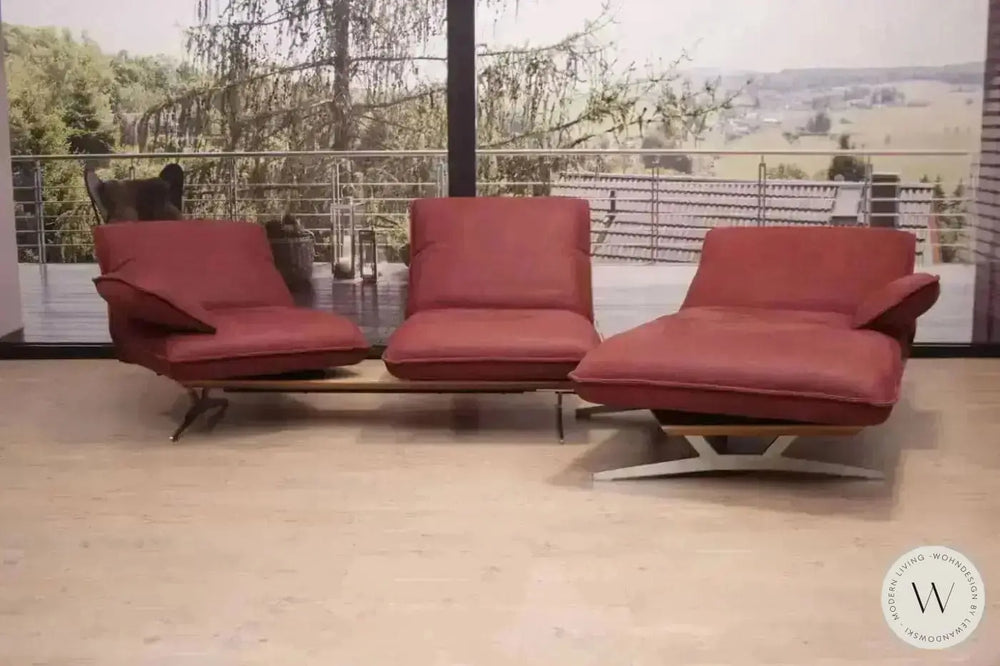 Eckgarnitur Modell Manson in Leder A India chilli Koinor