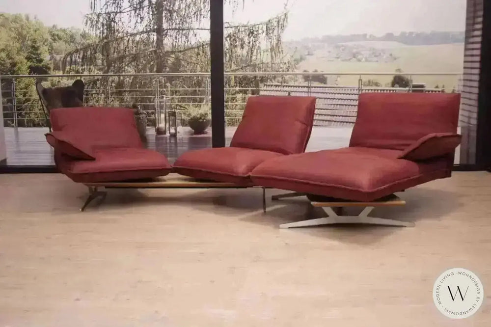 Eckgarnitur Modell Manson in Leder A India chilli Koinor