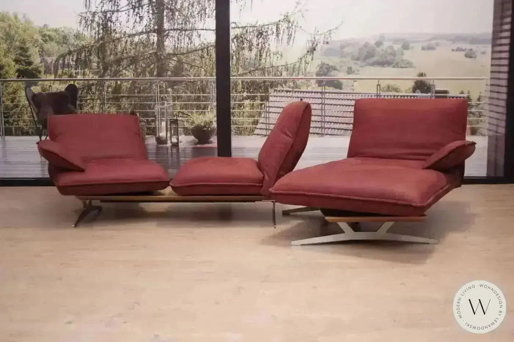 Eckgarnitur Modell Manson in Leder A India chilli Koinor