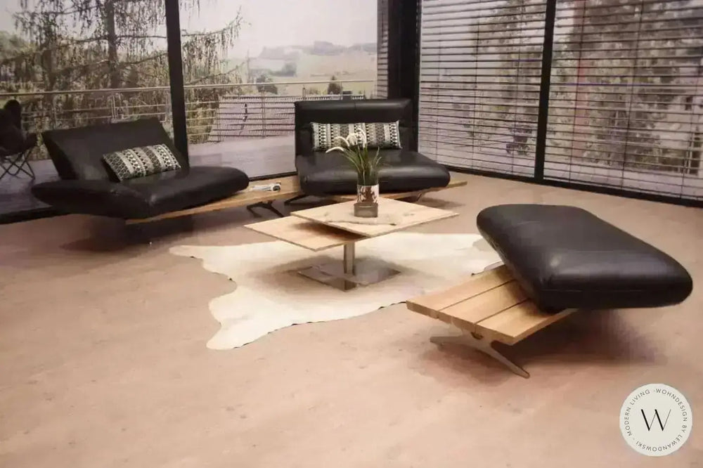 Eckgarnitur Modell Marilyn in Leder A Soft noir Koinor