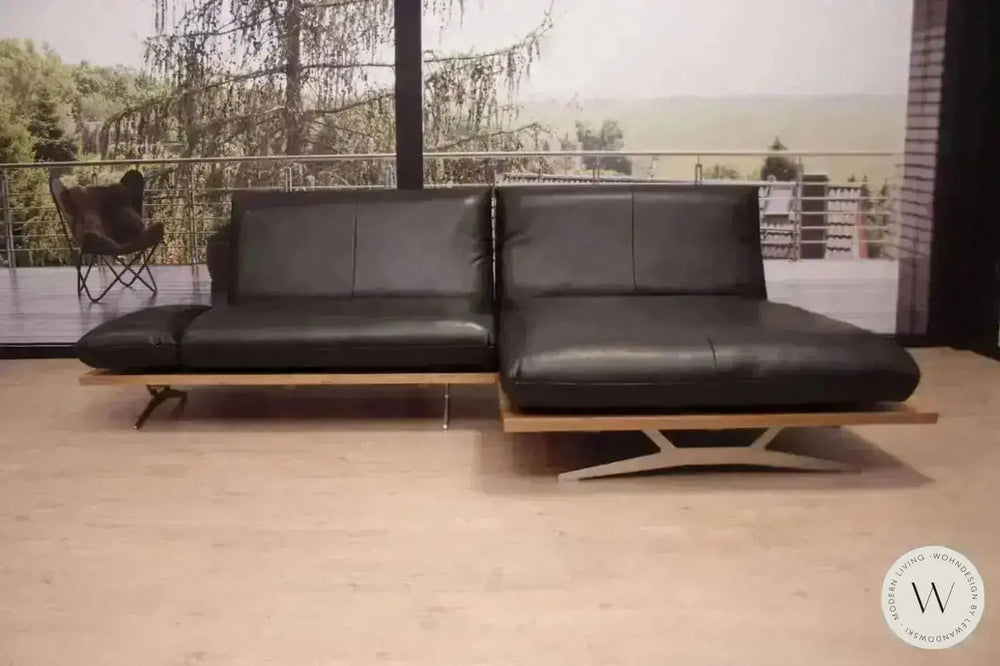 Eckgarnitur Modell Marilyn in Leder A Soft noir Koinor