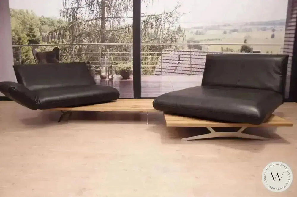 Eckgarnitur Modell Marilyn in Leder A Soft noir Koinor