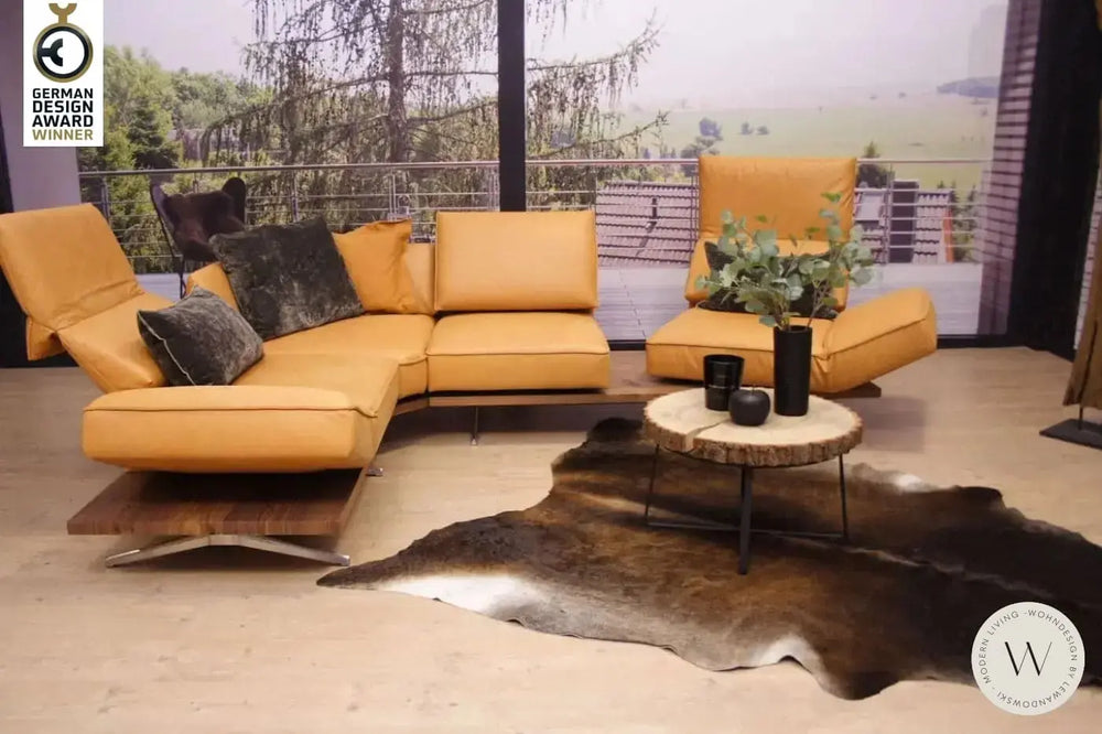 Eckgarnitur Modell Phönix in Leder A India sun Koinor