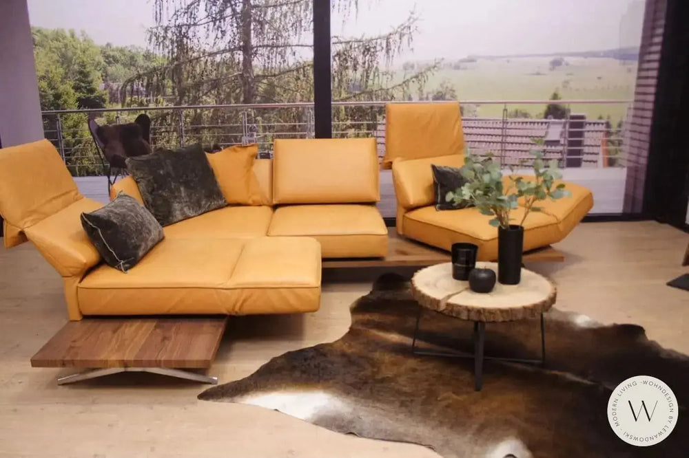 Eckgarnitur Modell Phönix in Leder A India sun Koinor