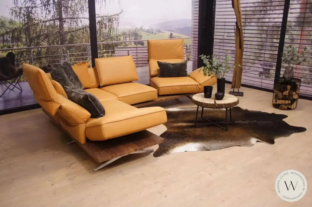 Eckgarnitur Modell Phönix in Leder A India sun Koinor