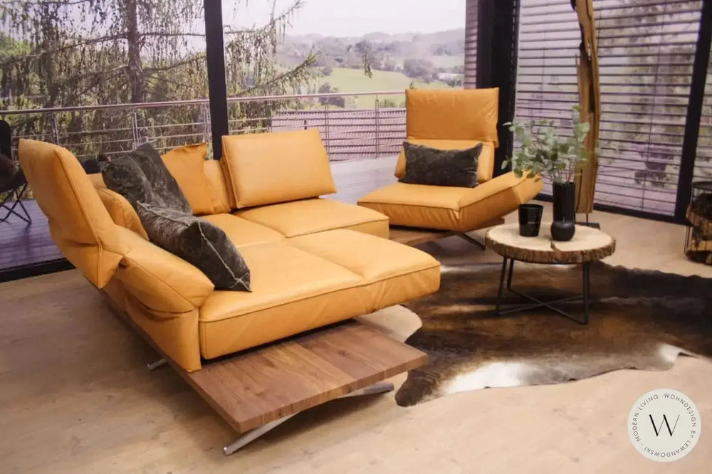 Eckgarnitur Modell Phönix in Leder A India sun Koinor