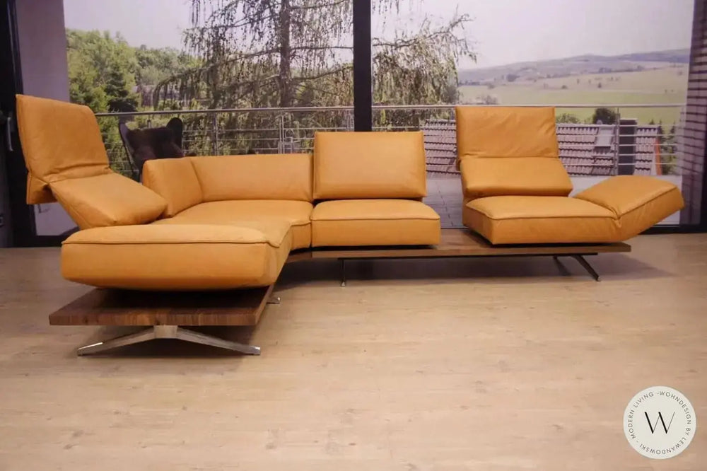 Eckgarnitur Modell Phönix in Leder A India sun Koinor